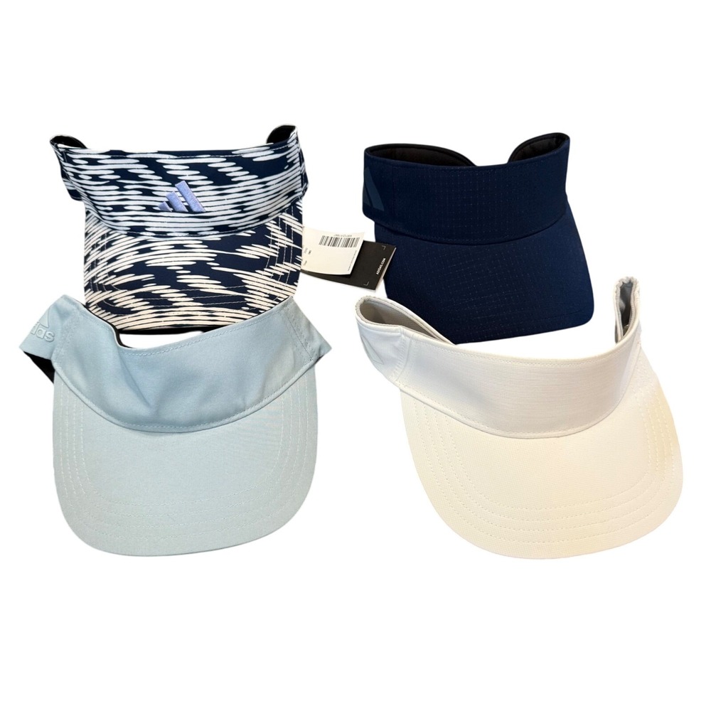 Adidas Womens Golf Visors 4 Pack Assorted Colors One Size Fits Most Athletic - Picture 1 of 6